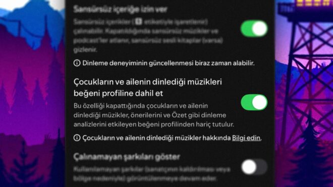 Çocuk müzik ayarı